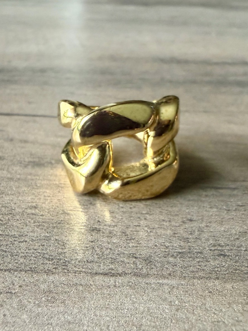 Michael Kors Gold Chain Link Statement Ring